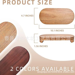 Solid Wood Bathroom Vanity Tray Rectangle Varnished Multifunction <b>Desktop</b> <b>Shelf</b> For Soap And Plants - Product Image 4