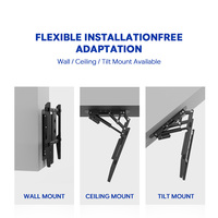 Penyangga TV Elektrik Senjiang, Model Pull Down Flip Up, untuk TV 43-75 inci, Pemasangan di Dinding & Plafon, Tahan Lama, Rak & Dudukan TV