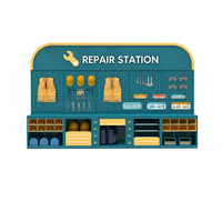 Aire de jeux intérieure pour enfants, thème personnalisé : atelier de réparation automobile, jeu de rôle commercial, maison de jeu de simulation de ville