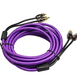 Braided RCA Audio Cable Gold Plated Connector 2RCA Male to 2RCA Male <b>Stereo</b> Audio Cord For Car Amplifier Auto <b>Stereo</b> <b>System</b> - Product Image 5
