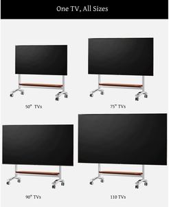 In acciaio inox <span class=keywords><strong>TV</strong></span> carrello Mobile casa espositivo Art piano in piedi <span class=keywords><strong>carrelli</strong></span> <span class=keywords><strong>TV</strong></span> Trolley per 50/55/65/75/85/100/110 pollici - Product Image 2