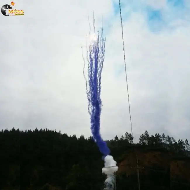 Blue Color Smoke Daytime Fireworks Sky Shot New Year Fireworks and Manufacturers