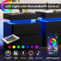 OEM ODM Vente en gros de lampes d'ambiance LED modernes et de stations de charge sans fil, table de chevet pour appartement, chambre à coucher, table de lit