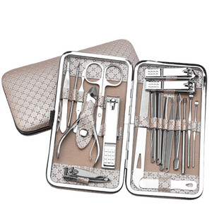 WELLFLYER in acciaio inox Kit professionale Manicure <span class=keywords><strong>Pedicure</strong></span> Set callo strumento di rimozione delle unghie con custodia da viaggio - Product Image 3
