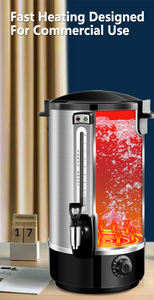 Distributeur de lait en acier inoxydable d'urne chauffante de thé de chaudière à eau commerciale - Product Image 6