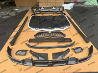 Kit carrosserie aérodynamique en fibre de carbone style LD pour l'extérieur de l'auto, comprenant un séparateur avant, des extensions latérales et un becquet arrière, compatible avec BMW X6 G06 2019+