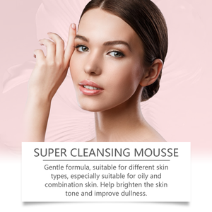 OUHOE Espuma de ácido salicílico Hidratante suave Control de aceite Limpieza de la piel facial Limpiador de poros delicado - Product Image 2