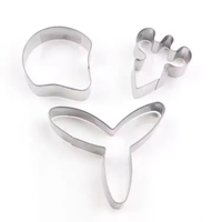 Acier inoxydable 3 pcs/set Papillon Orchidée Fondant Cutter Fleur Pétale Décoration Gâteau Cutter Moules