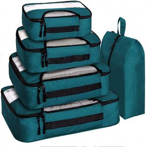 Meilleures ventes d'usine BSCI : Ensemble de 5 cubes de rangement respirants pour voyages - Product Image 4