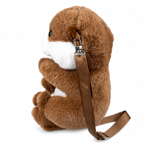 Sac à dos en peluche Otter, sac animalier avec fermeture éclair, rangement réglable, tête chantante qui sort la langue, cadeaux pour enfants, filles, anniversaire, nouveaux jouets - Product Image 3