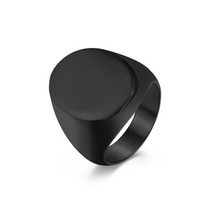 Unisex Minimalist Ball Shape <b>Titanium</b> Steel <b>Ring</b> Band Gold Black Steel Color Gift Jewelry - Product Image 5