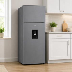 Réfrigérateur double porte 268L R600a avec distributeur d'eau, couleur argent, prix usine pour l'exportation - Product Image 1