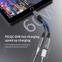 2 In 1 Audio Splitter USB C auf 3,5 Buchse Kopfhörer Audio kabel Typ C Audio adapter Für Samsung