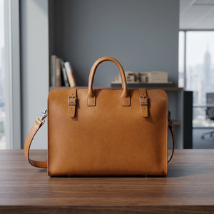 Sacoche pour ordinateur portable en cuir véritable BS INTERNATIONAL, pour hommes, usage au bureau, voyage, style coréen populaire, moderne, écologique, durable, imperméable - Product Image 1