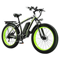 Sepeda Listrik Ban Gemuk 26 inci K800 Berbahan Aluminium Alloy 1000W, 48V 13Ah 21-Kecepatan Off-Road