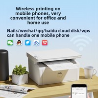 M30W Printer Laser A4 semua dalam satu, pemindai penyalin 17W Mini nirkabel hitam putih USB rumah kantor menggunakan stok ponsel dapat terhubung