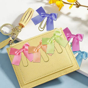 Marcapáginas de Lazo Colorido de Alta Calidad, Clip de Papel Metálico con Forma de Lazo, Decoración DIY para la Escuela - Product Image 3