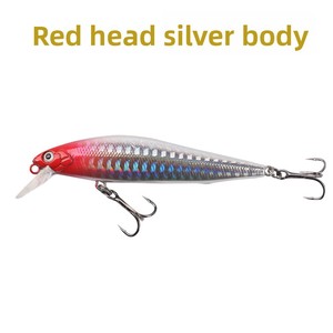 Silber 50mm Kunststoff Micro Lure Minnow Long Casting Langsam sinkender Köder Top mouth Culter Pencil für Süßwasser karpfen Target - Product Image 6