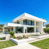 Casa Inteligente Personalizada, Villa Prefabricada Móvil de Acero Ligero, Estándar Australiano, de Corta Duración, Villa Familiar de 3 Habitaciones