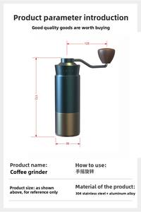เครื่องบดกาแฟแบบปรับได้ด้วยตนเอง เครื่องบดกาแฟแบบ<span class=keywords><strong>มือ</strong></span>ถือ เครื่องบดกาแฟพกพาสำหรับการเดินทาง แคมป์ปิ้ง และใช้ในบ้าน - Product Image 3