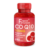 Fabricante de Suplementos de CoQ10 de Marca Privada, 100 mg, Apoya la Salud del Corazón para Adultos, 240 Cápsulas Blandas de Liberación Rápida, Cápsulas Blandas de CoQ10