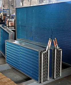 Échangeur de chaleur air-eau en <span class=keywords><strong>cuivre</strong></span> sur mesure avec ailettes en aluminium 600x600 (9,52 mm/12,7 mm/15,88 mm) - Product Image 1