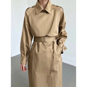 OUDINA – <span class=keywords><strong>Trench</strong></span> <span class=keywords><strong>Long</strong></span> coupe-vent <span class=keywords><strong>mi</strong></span>-<span class=keywords><strong>long</strong></span> pour <span class=keywords><strong>femme</strong></span>, manteau d'hiver pour dame, nouveau tempérament - Product Image 1