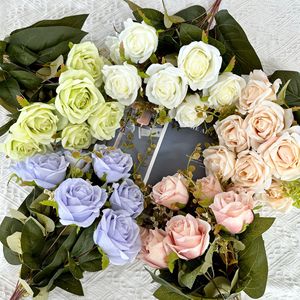 ชุดดอกกุหลาบประดิษฐ์สำหรับงานแต่งงาน รุ่น Wedding Rose Series จำนวน 11 ดอก สีม่วง สำหรับตกแต่งบ้าน อุปกรณ์ประกอบฉากงานแต่งงาน ช่อดอกไม้ - Product Image 4
