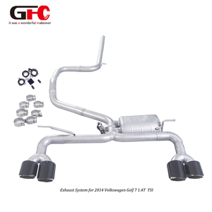 <span class=keywords><strong>Precio</strong></span> de Fábrica GFC para VW <span class=keywords><strong>Golf</strong></span> 7 <span class=keywords><strong>TSI</strong></span> 1.4t 2014 con Sistema de Escape, Silenciador con Puntas Cuádruples de Acero Inoxidable 304, Tubo de Escape Catback - Product Image 3