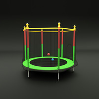 Trampolín Redondo de 10 pies, 12 pies y 14 pies para Exteriores con Red de Protección, Seguro y Suave para Niños y Adultos