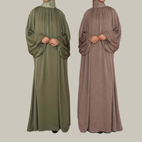 Abaya en Soie de Médine Plissée à Manches Bouffantes Personnalisée – Robe Élégante pour Femme Musulmane, Idéale pour l'Aïd et le Ramadan – Vente en Gros Chic Printemps Nida Abaya