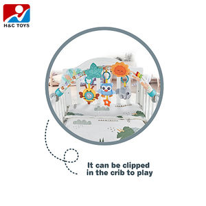 Jouets d'éveil pour bébé en plastique <span class=keywords><strong>super</strong></span> doux, style animaux de dessin animé, avec clip de lit et papier à gratter intégré - Product Image 3