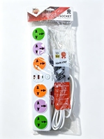 Multiprise colorée avec câble de 2 m, ports de charge Type-C et USB-A, interrupteur unique