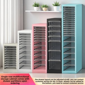 Armoires de classement mobiles modernes en <span class=keywords><strong>plastique</strong></span> et étagères à dossiers avec <span class=keywords><strong>tiroirs</strong></span> à bande transparente pour le bureau et la maison - Product Image 1