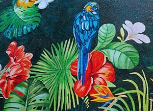 Directo de fábrica personalizado colorido pájaro azul vidrio mosaico loro Mural mosaico <span class=keywords><strong>azulejo</strong></span> - Product Image 5