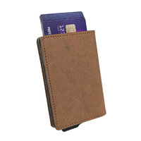 Dompet tempat kartu kredit pria, Rfid logam cerdas tipis Pop modis