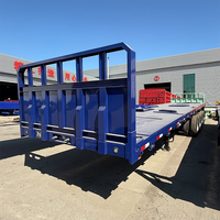 Meilleur Prix Semi-remorque à plateau plat 30 40 50 tonnes, remorque porte-conteneurs en acier 48 pieds 40 pieds 20 pieds avec 2 3 4 essieux et pneus Fuwa