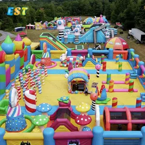 Gigante comercial inflável parque temático de diversões inflável playground indoor ao ar livre