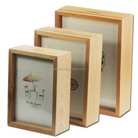 Marcos de Fotos de Madera Ecológicos Personalizables, Cajas de Regalo Naturales para Mesa en Tamaños 3x5\", 4x6\", 5x7\", 6x8\", 8x10\"