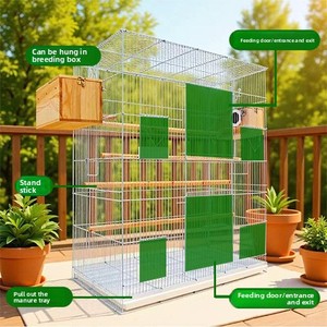 <span class=keywords><strong>Jaula</strong></span> de Lujo Plegable para Pájaros y Loros, Espacio Súper Amplio, Acero Inoxidable 304, Tecnología de Pulverización Plástica, Para Uso Doméstico y Transfronterizo - Product Image 1