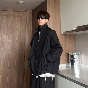 Nouvelle veste longue fonctionnelle à capuche et col rabattable pour homme, coupe slim, décontractée, polyvalente, imperméable, pour couple, idéale pour le printemps et l'automne - Product Image 6