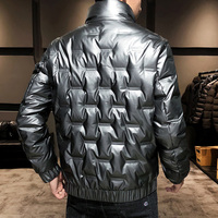 Veste matelassée personnalisée en polyester pour homme, imperméable, respirante, écologique, à col montant, style créateur, pour l'extérieur en hiver, vente en gros