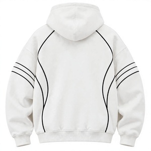 Sudadera con Capucha Negra de Invierno para Hombre, Tejida, de Corte Holgado, con Bolsillo, Manga Raglán, Logotipo Frontal, Estilo Canguro, Servicio OEM, Deportiva - Product Image 5