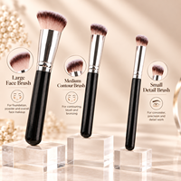 Ensemble de pinceaux de maquillage professionnels pour fond de teint, 3 pièces, pinceaux pour estomper les imperfections du visage