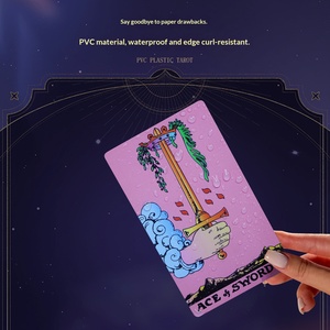 Tarjetas de Tarot <span class=keywords><strong>Vetter</strong></span> al por Mayor para Principiantes, Impresas en Color, PVC Impermeable, con Lámina Dorada, 12*7, Libro de Tarot de PVC, Manual, Juego de Cartas - Product Image 4