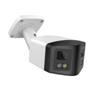 Vikylin HIK Compatible 4MP Lente dual Cámara IP panorámica IR y ColorVu Audio bidireccional Detección humana Ranura para tarjeta SD Plug & Play HIK NVR