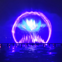 Projecteur de Fontaine à Écran d'Eau Laser pour Film 16m x 8m avec Lumières Changeantes pour Spectacle Aquatique