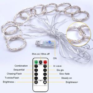 <span class=keywords><strong>Luci</strong></span> a Tenda LED <span class=keywords><strong>per</strong></span> Camera da Letto, Decorazione da Appendere a Finestre e Pareti <span class=keywords><strong>per</strong></span> Matrimoni, Feste, Compleanni, Natale - Certificazione IP65 - Product Image 5