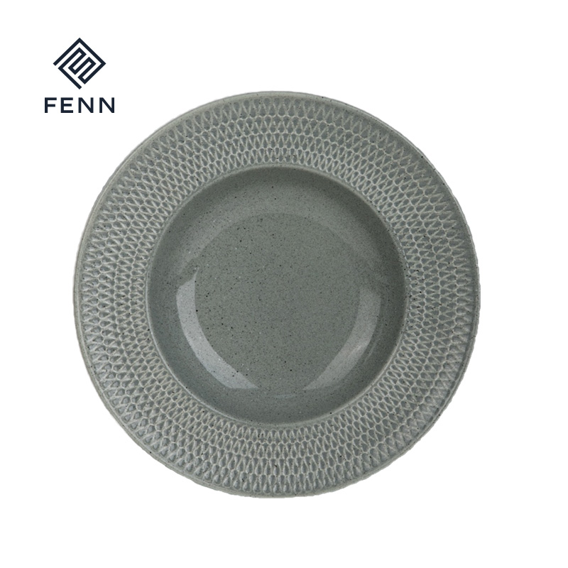 10 inch Straw hat plate- green