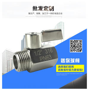 Mini Válvula de Bola de 1/2 Pulgada de Acero Inoxidable 316 para Aplicaciones de Agua de Grado Alimenticio - Product Image 2